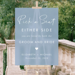 Choisir Un Siège De Chaque Côté Mariage Bleu Dusty