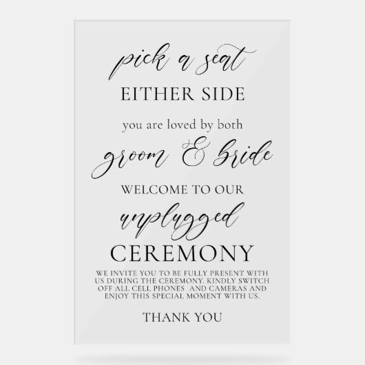 Choisir un siège pas un côté débranché Mariage cér (Recto)