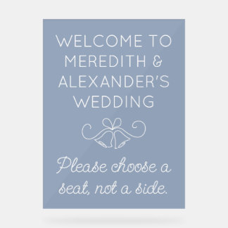 Choisir un siège pas un côté Translucide Mariage b