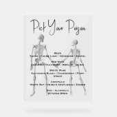 Choisir votre poison Squelette Mariage menu (Recto)