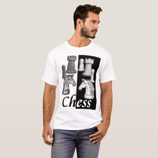 Choisis ton camp ! T-shirt d'échecs blanc