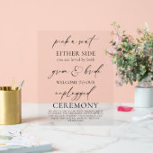 "Choisis un siège, Cérémonie Mariage débranchée (Mariage)