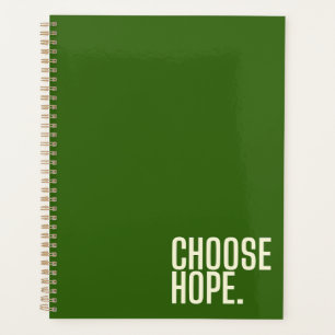 choisissez espoir. Calendrier et planificateurs