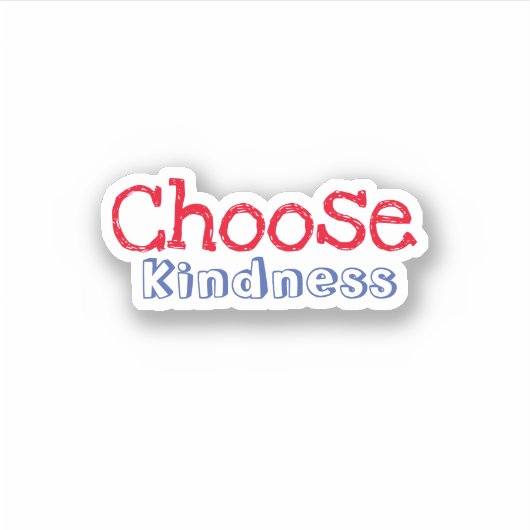 Choisissez gentillesse esthétique tendance Sticker (Devant)