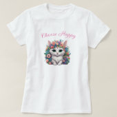 Choisissez Happy Cat imprimé T-shirt (Design devant)