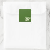 choisissez heureux. Autocollants (Sac)