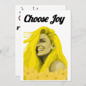 "Choisissez Joy Modern Invitation - Parti Positif, (Devant / Derrière)