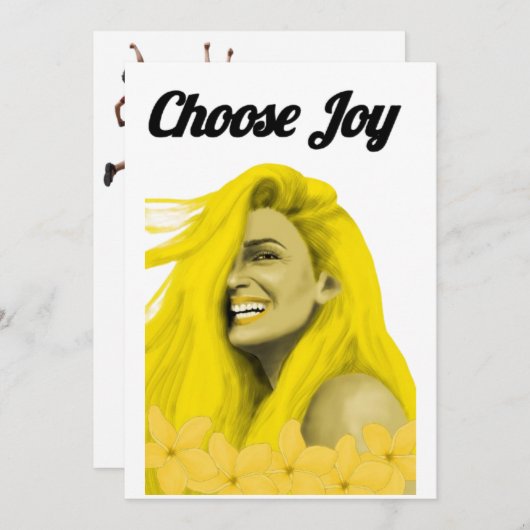 "Choisissez Joy Modern Invitation - Parti Positif, (Devant / Derrière)
