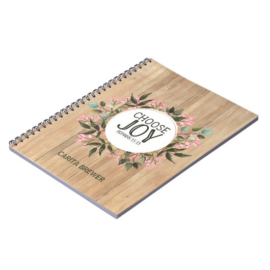 Choisissez Joy Romans 15:13 Carnet Spiral (Côté gauche)