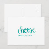 Choisissez la carte de voeux de gentillesse (Devant / Derrière)