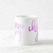 Choisissez la tasse de calligraphie de joie - rose (Centre)