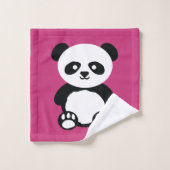 Choisissez le rose Kawaii de motif de visage (Gant de toilette)