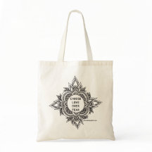 Choisissez le sac d'épicerie de mandala d'amour