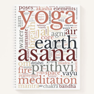 CHOISISSEZ LE STYLE PAPIER Yoga Word Art Carnet