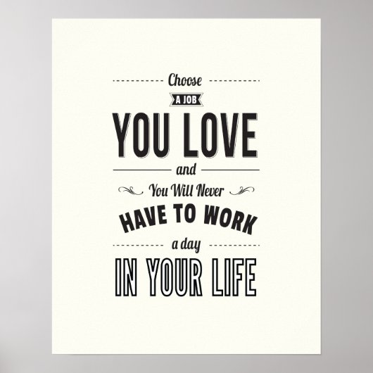 Choisissez le travail - Poster de devis Inspiratio (Devant)