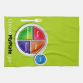 Choisissez Mon Assiette (Vert) Serviette De Cuisin (Horizontal)