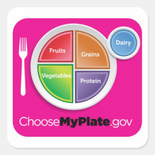 Choisissez MyPlate Sticker - Magenta
