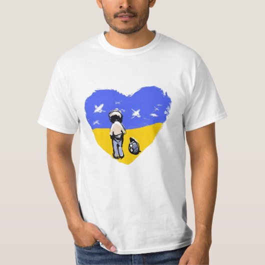 Choisissez un T-shirt Love No War Ukraine (Devant)