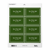 Choisissez une couleur pour votre Étiquette privé (Feuille entière)