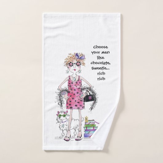 Choisissez vos hommes comme Chocolat, Chérie...ric (Serviette à main)