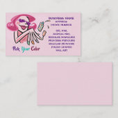 Choisissez votre Carte de visite de salon de clou  (Devant / Derrière)