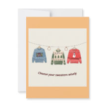 Choisissez votre chandail sagement carte de vacanc