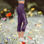 CHOISISSEZ VOTRE COULEUR Yoga capri leggings perso<br><div class="desc">CHOISISSEZ VOTRE COULEUR Personnalisé yoga capri leggings! Imprimé d'un bord à l'autre, avec votre nom en gros script blanc vers le haut d'une jambe! L'échantillon est violet d'aubergine profonde, mais vous pouvez facilement customiser à la couleur de votre choix. Il est également facile de modifier ou de supprimer du texte...</div>