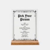 Choisissez votre poison Halloween barre Mariage (Recto)