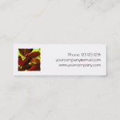 Choisya Autumn 2 vierkante sjabloon witte rok Mini Visitekaartje (Achterkant)