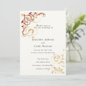 Choix de couleur faire-part de mariage Elegant Gol (Debout devant)