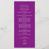 Choix de couleur Texte Design Programme de mariage (Dos)
