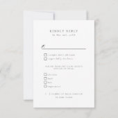 Choix de mariage de fleurs d'hiver congelées RSVP (Dos)