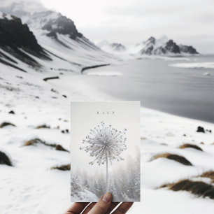 Choix de mariage de fleurs d'hiver congelées RSVP