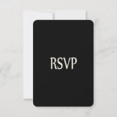Choix de menu classique noir et blanc RSVP (Dos)