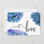 Choix de menu de calligraphie avec RSVP à l'horten (Dos)
