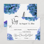 Choix de menu de calligraphie avec RSVP à l'horten (Devant / Derrière)