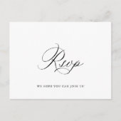 Choix de menu de calligraphie élégante pour RSVP d (Devant)