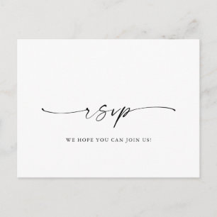 Choix de menu de calligraphie élégante pour RSVP d