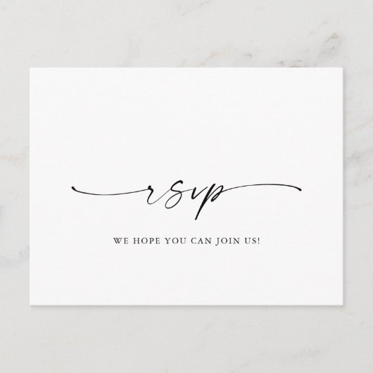 Choix de menu de calligraphie élégante pour RSVP d (Devant)