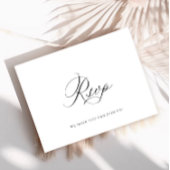 Choix de menu de calligraphie élégante pour RSVP d