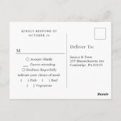 Choix de menu de calligraphie élégante pour RSVP d (Dos)