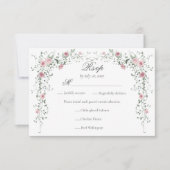 Choix de menu de mariage aux fleurs roses blush vi (Devant)