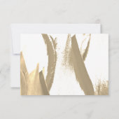 Choix de menu de mariage Fleur de Tulipe RSVP Doré (Dos)