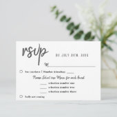 Choix de menu de mariage Fleur de Tulipe RSVP Viol (Debout devant)