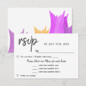 Choix de menu de mariage Fleur de Tulipe RSVP Viol (Devant / Derrière)