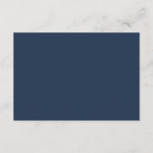 Choix de menu de mariage minimal script bleu marin (Dos)