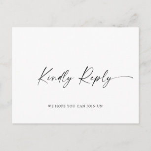 Choix de menu de RSVP de mariage en calligraphie é