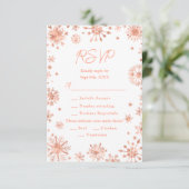Choix de menu Flocons de neige en Or rose (Debout devant)