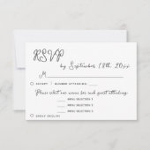 Choix de menu floral Oleander Réponse RSVP Mariage (Devant)
