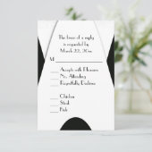 Choix de menu moderne noir et blanc (Debout devant)